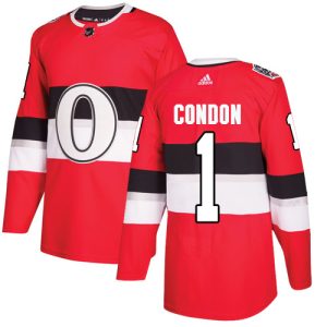 Herren Ottawa Senators Eishockey Trikot Mike Condon #1 Authentic Rot 2017 100 Classic